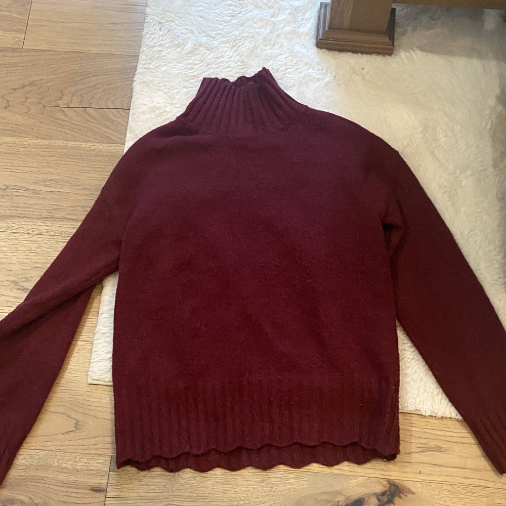 Pink Lily Burgundy Turtleneck Sweater